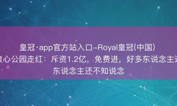 皇冠·app官方站入口-Royal皇冠(中国) 上海又一良心公园走红：斥资1.2亿，免费进，好多东说念主还不知说念
