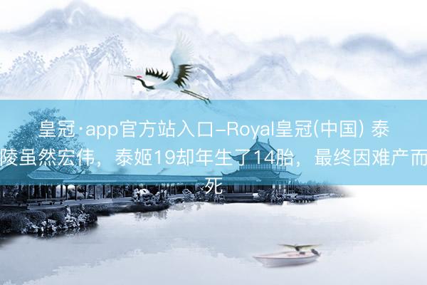 皇冠·app官方站入口-Royal皇冠(中国) 泰姬陵虽然宏伟,泰姬19却年生了14胎,最终因难产而死