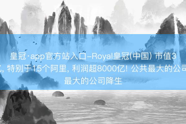 皇冠·app官方站入口-Royal皇冠(中国) 市值35万亿， 特别于15个阿里， 利润超8000亿! 公共最大的公司降生
