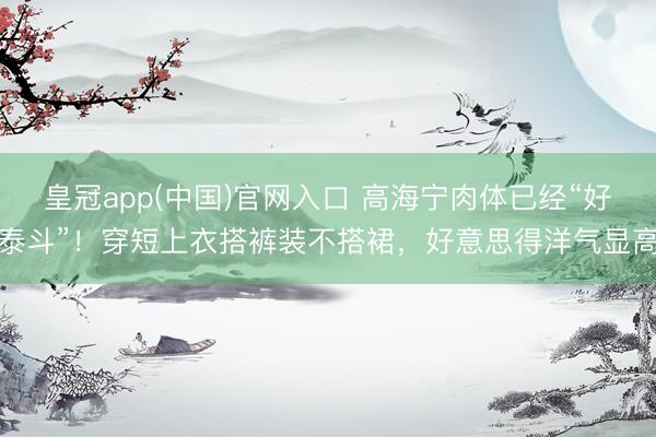 皇冠app(中国)官网入口 高海宁肉体已经“好泰斗”!穿短上衣搭裤装不搭裙,好意思得洋气显高