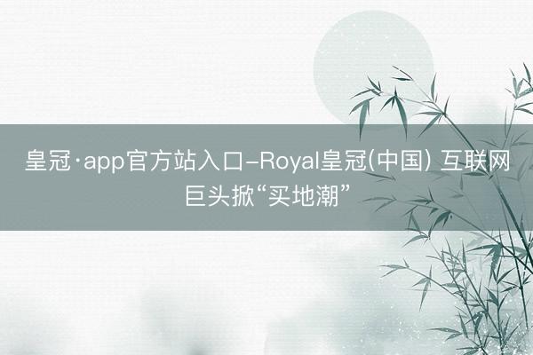 皇冠·app官方站入口-Royal皇冠(中国) 互联网巨头掀“买地潮”